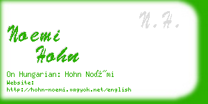 noemi hohn business card